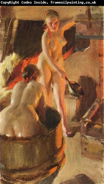 Anders Zorn Women Bathing in the Sauna